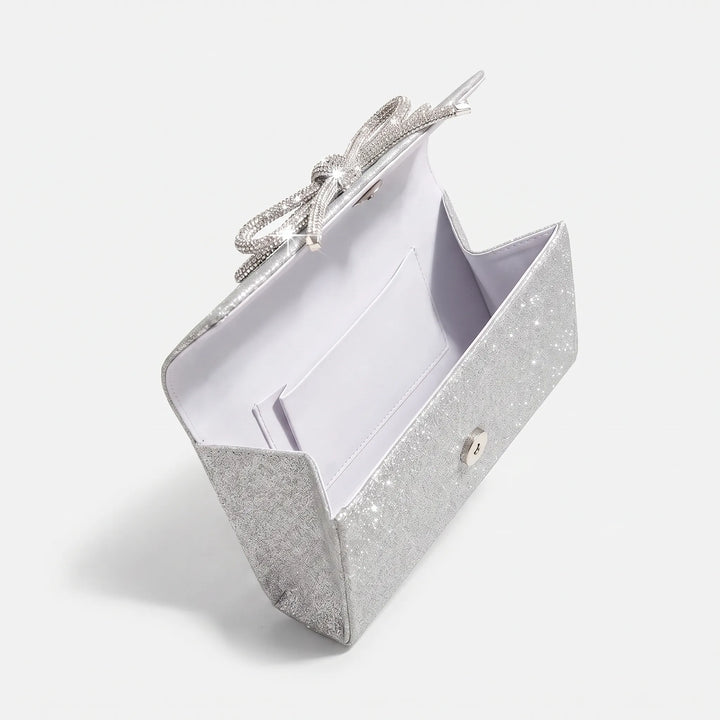 Structured Shimmering Evening Clutch Bag - Auravia