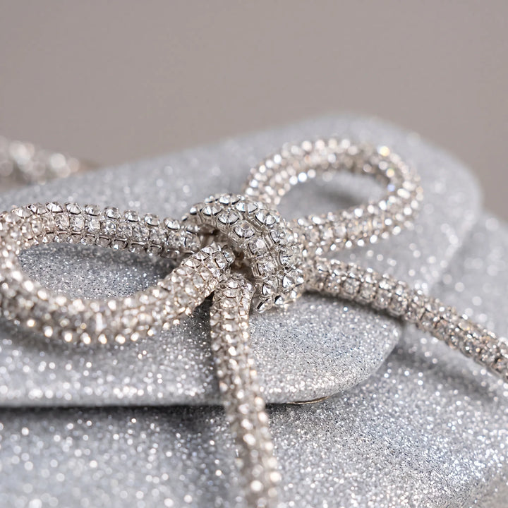 Structured Shimmering Evening Clutch Bag - Auravia