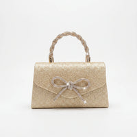 Structured Shimmering Evening Clutch Bag - Auravia