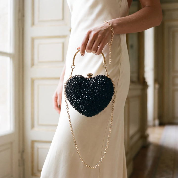 Structured Sparkle Clutch Bag - Celesta
