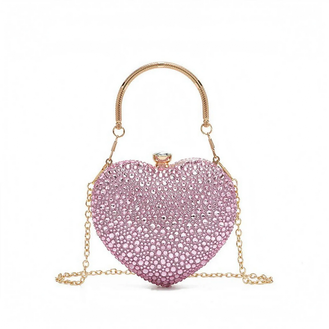 Structured Sparkle Clutch Bag - Celesta