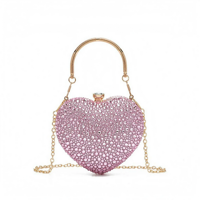 Structured Sparkle Clutch Bag - Celesta