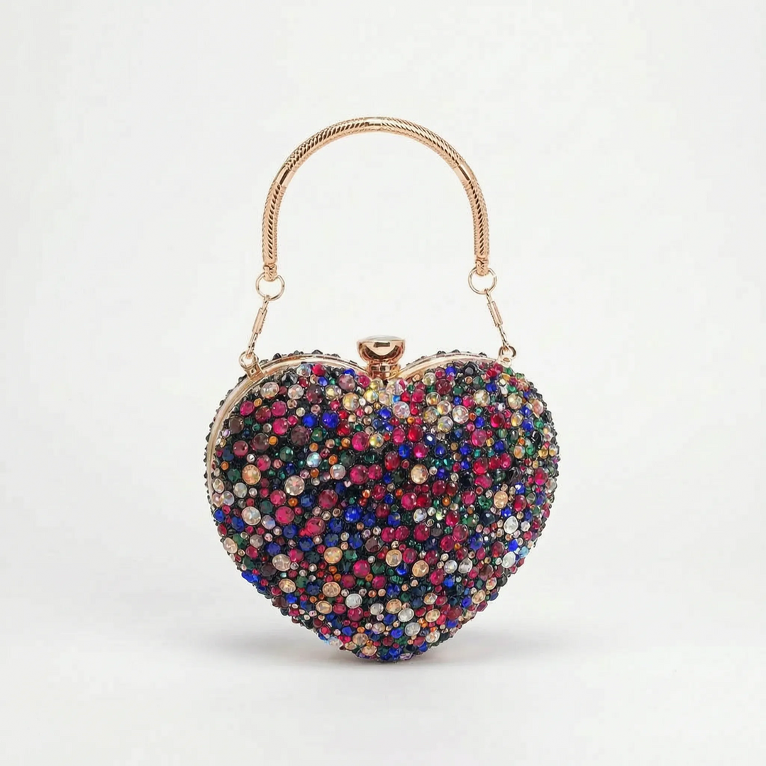 Structured Sparkle Clutch Bag - Celesta