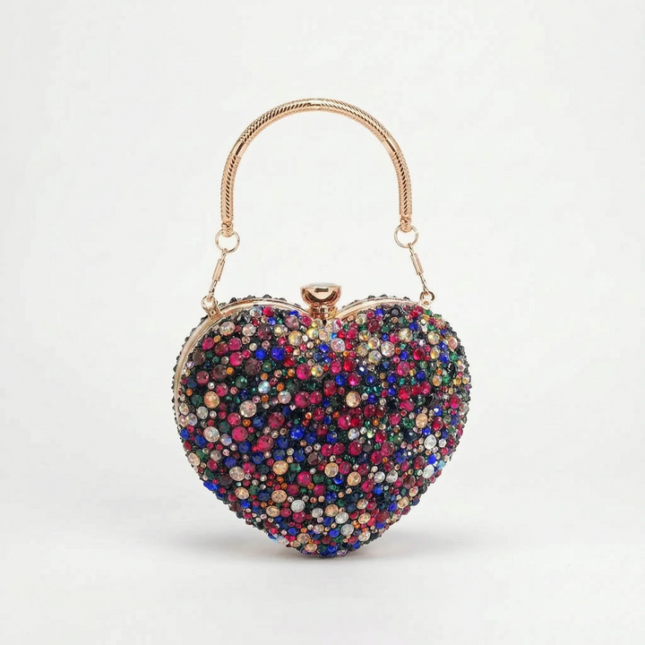 Structured Sparkle Clutch Bag - Celesta