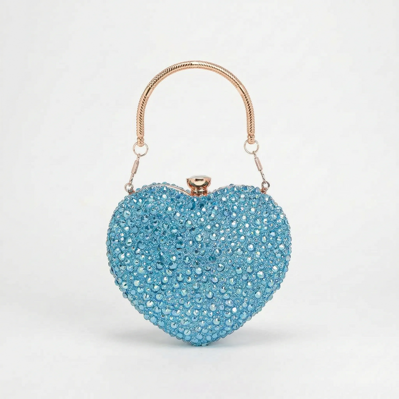 Structured Sparkle Clutch Bag - Celesta