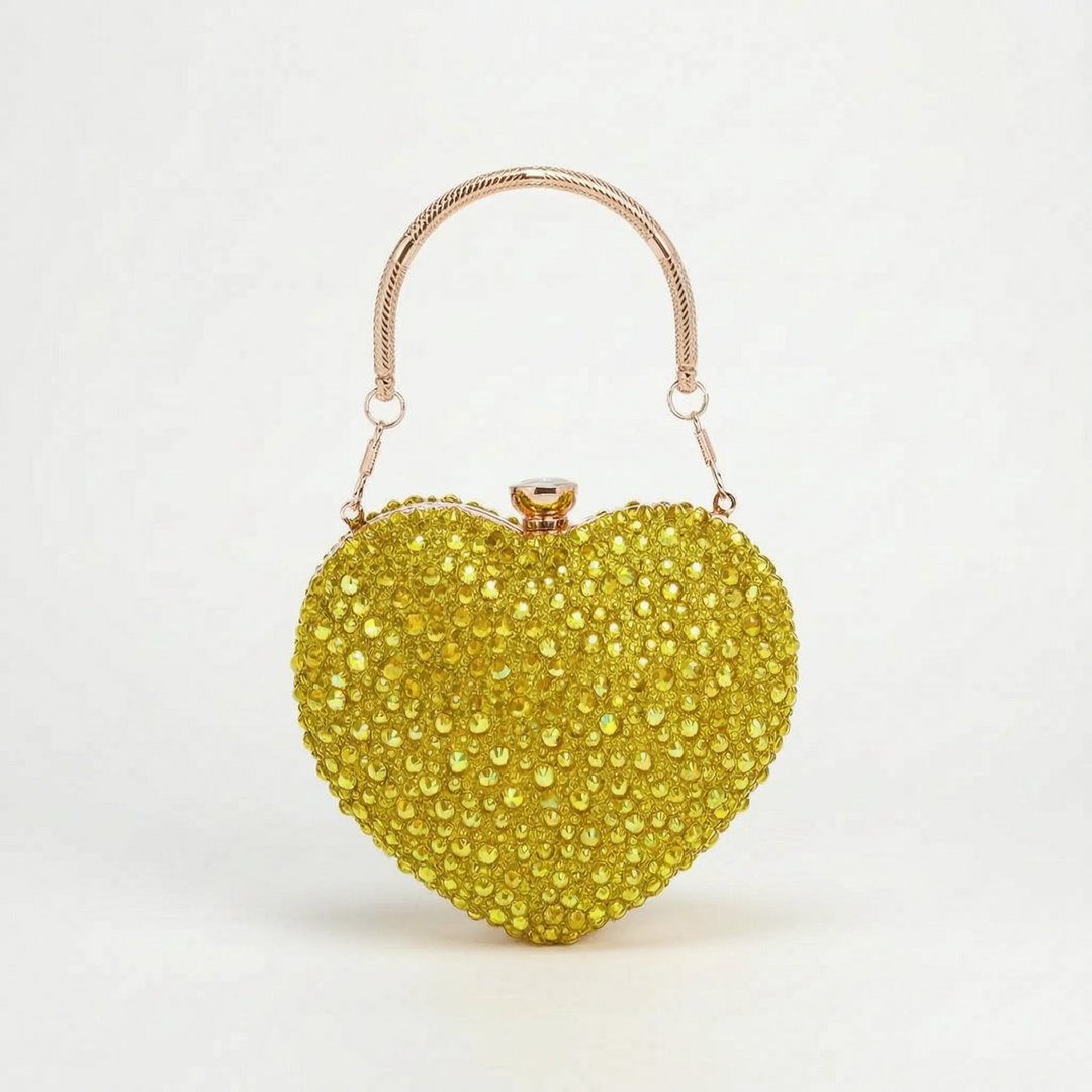 Structured Sparkle Clutch Bag - Celesta