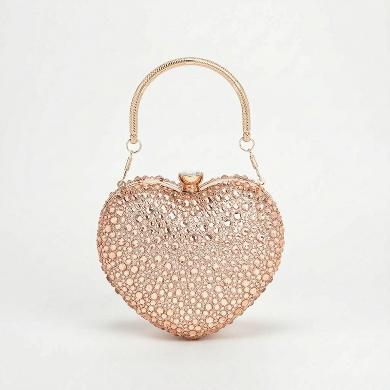 Structured Sparkle Clutch Bag - Celesta
