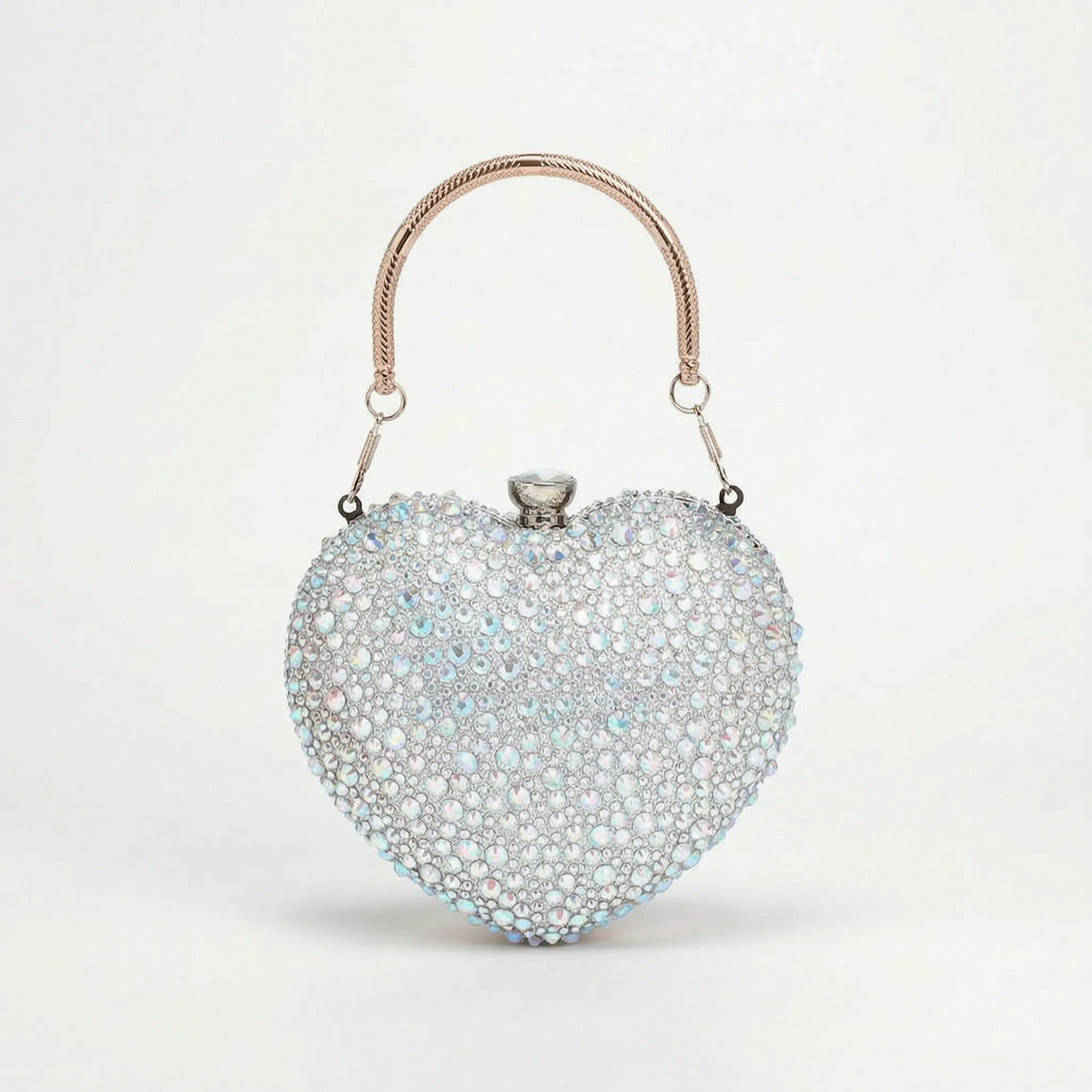 Structured Sparkle Clutch Bag - Celesta