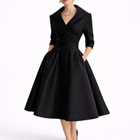 Structured Tailored Party Wear Midi Dress - Lauren
