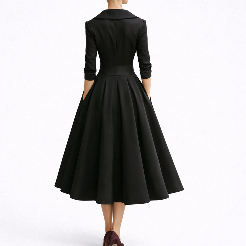 Structured Tailored Party Wear Midi Dress - Lauren
