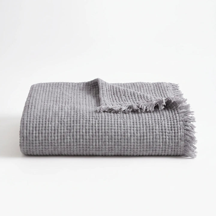 Textured 4-Layer Throw Blanket - Brelia