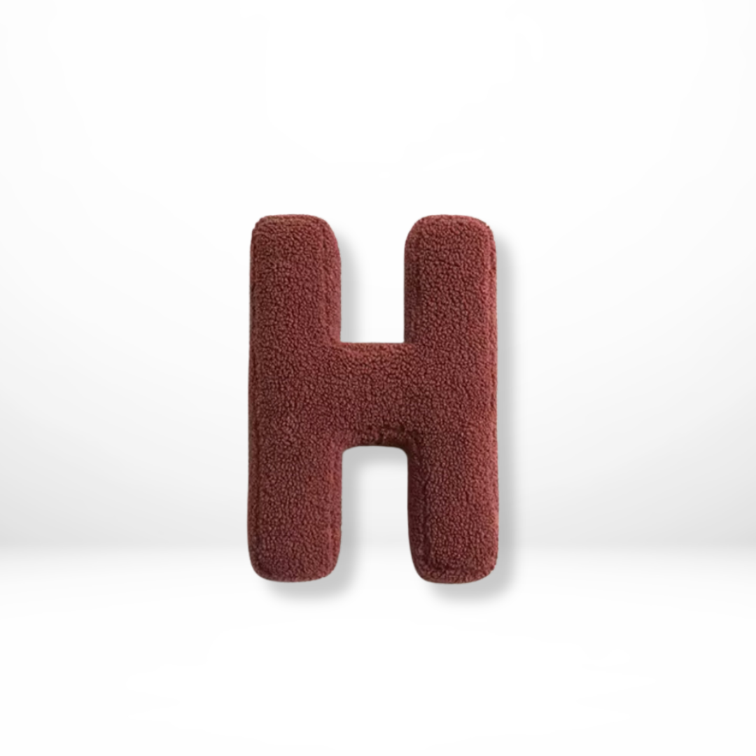 Textured Letter Shaped Cushion - AlphaPlush