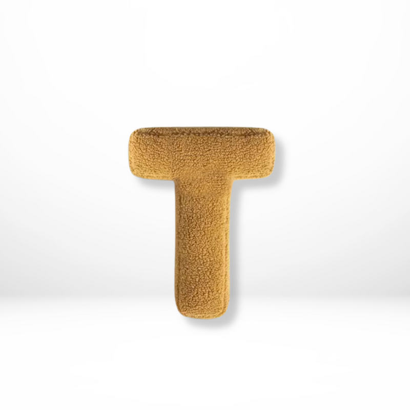 Textured Letter Shaped Cushion - AlphaPlush