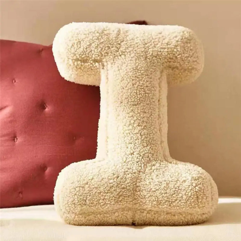Textured Letter Shaped Cushion - AlphaPlush