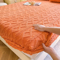 Textured Plush Fitted Sheet - Plushio