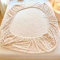 Textured Plush Fitted Sheet - Plushio