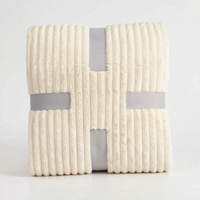 Textured Ribbed Throw Blanket - Coseon