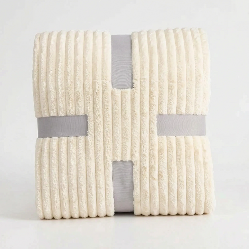 Textured Ribbed Throw Blanket - Coseon