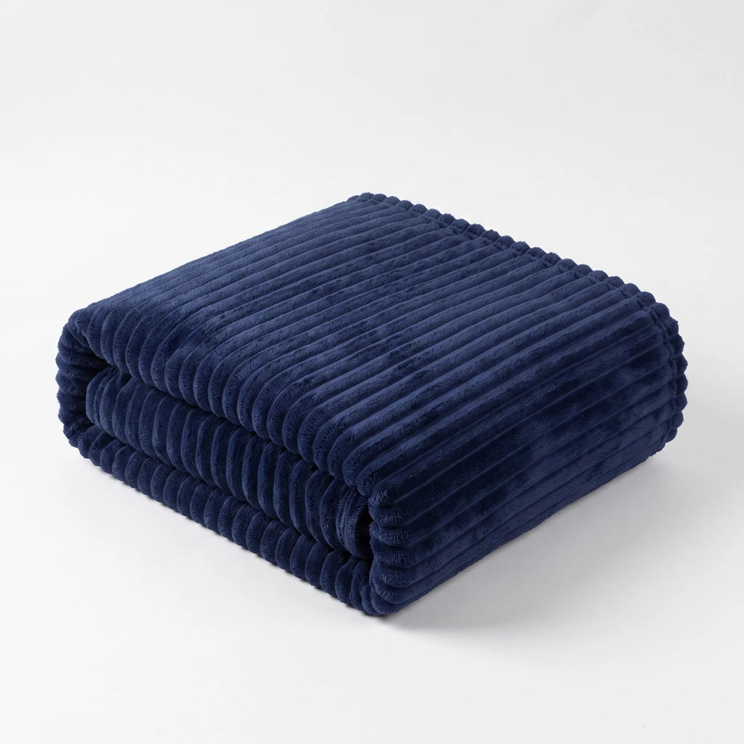 Textured Ribbed Throw Blanket - Coseon