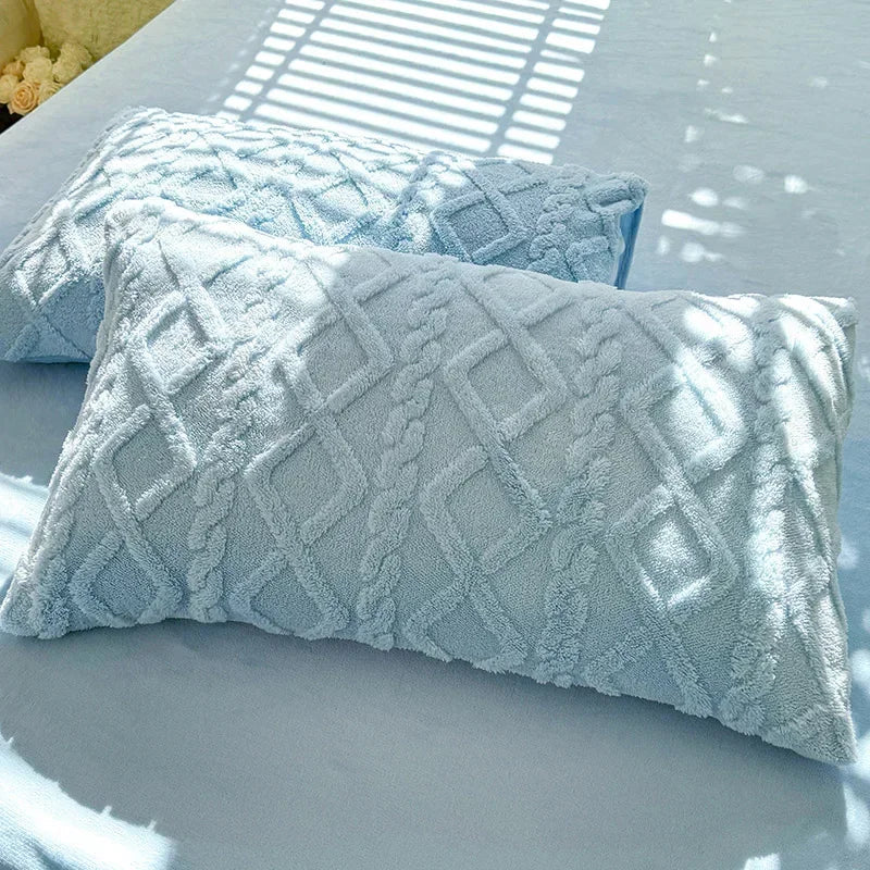 Textured Tufted Standard Pillowcases - PlushNest