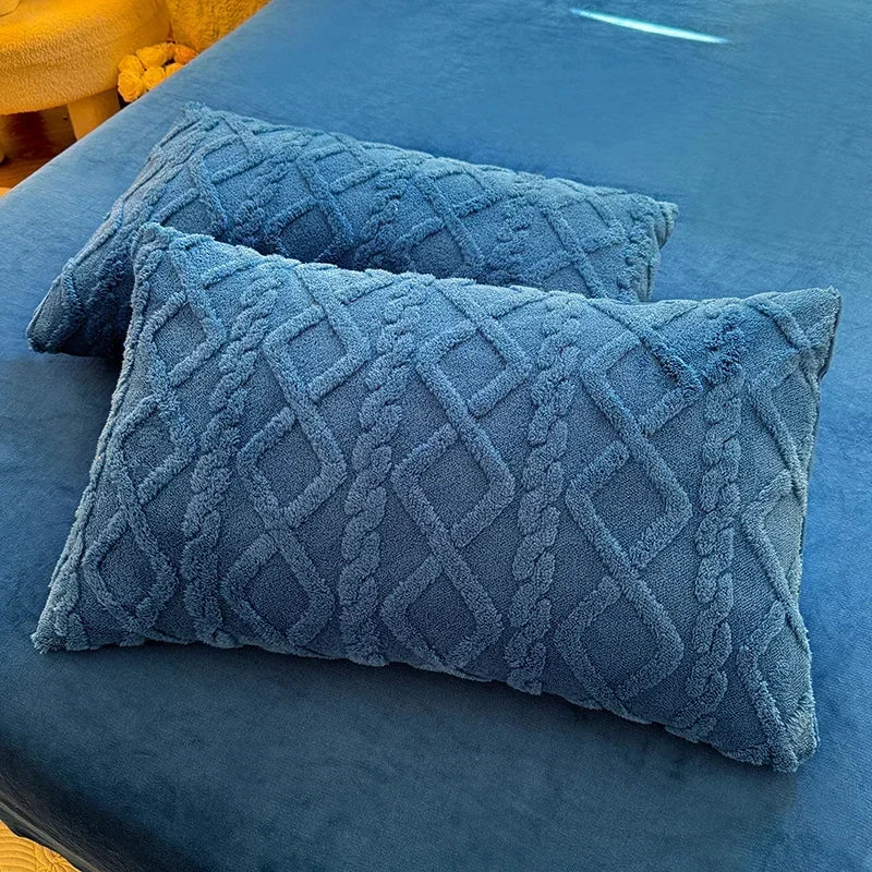 Textured Tufted Standard Pillowcases - PlushNest