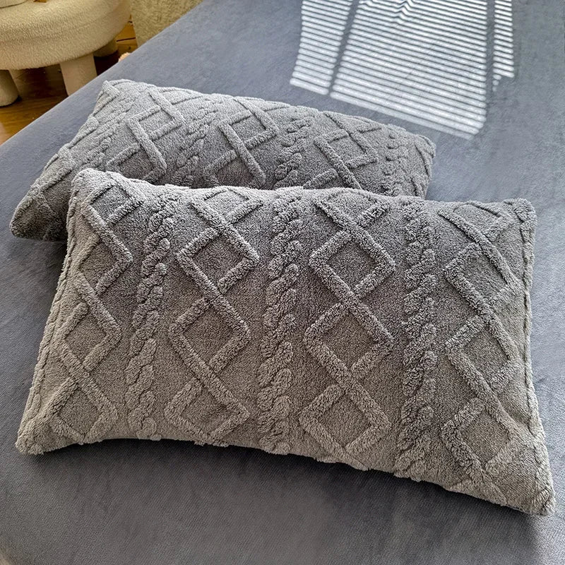 Textured Tufted Standard Pillowcases - PlushNest