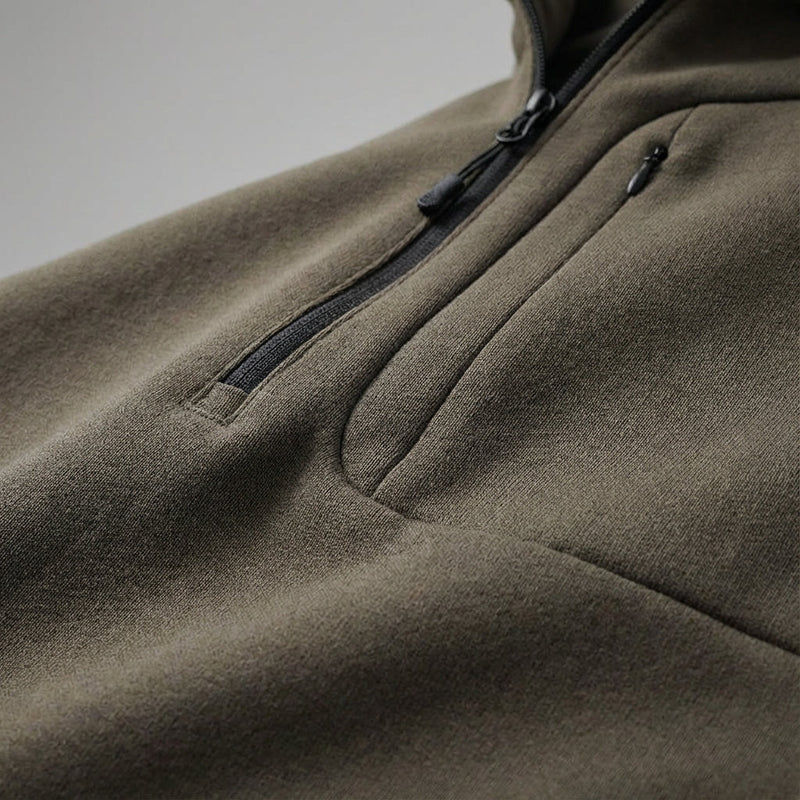 Thermische Kapuzenjacke Mit Halber Reißverschluß - Brandon
