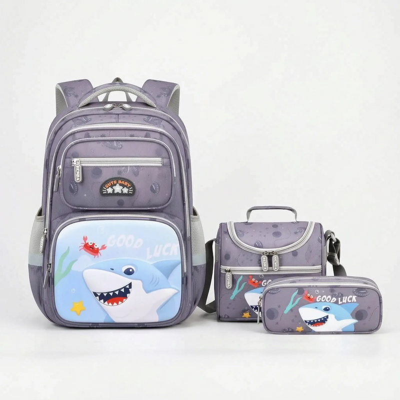 Three-Piece Coordinated School Bag Set - Ruksor