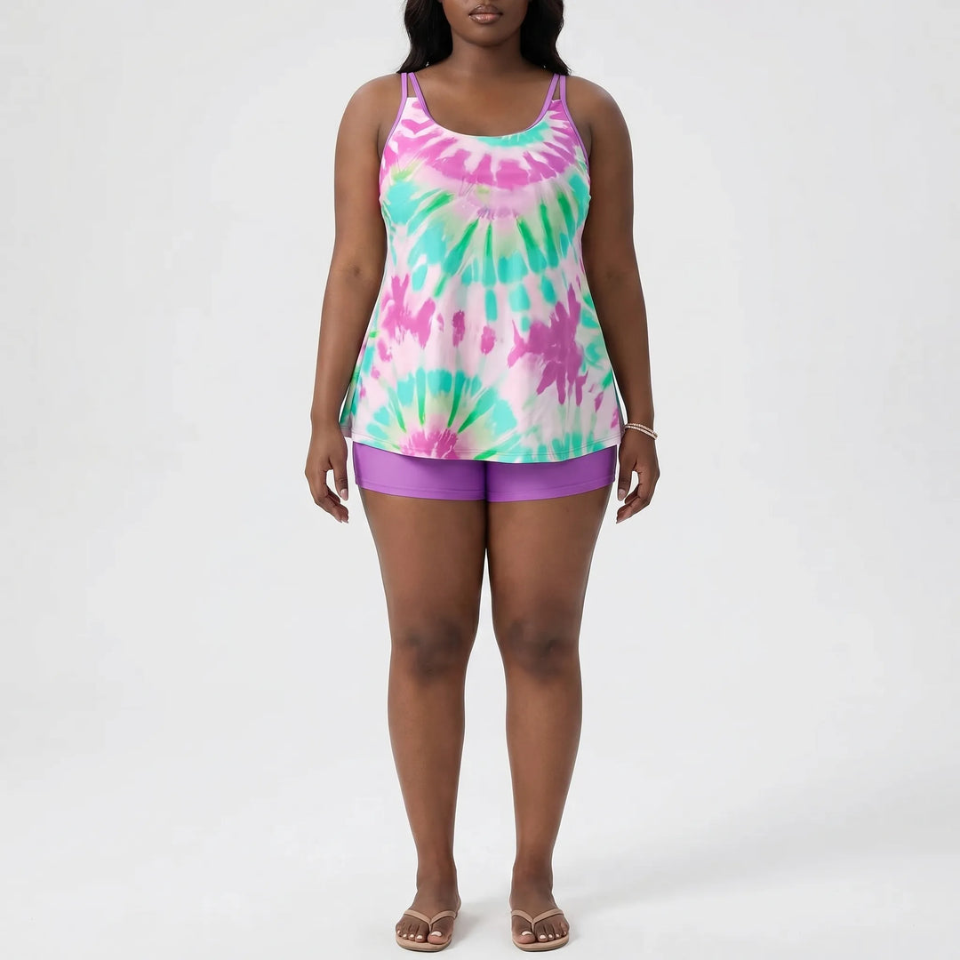 Tie-Dye Plus Size Two-Piece Bikini - Eva