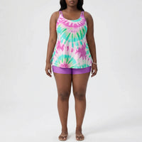 Tie-Dye Plus Size Two-Piece Bikini - Eva