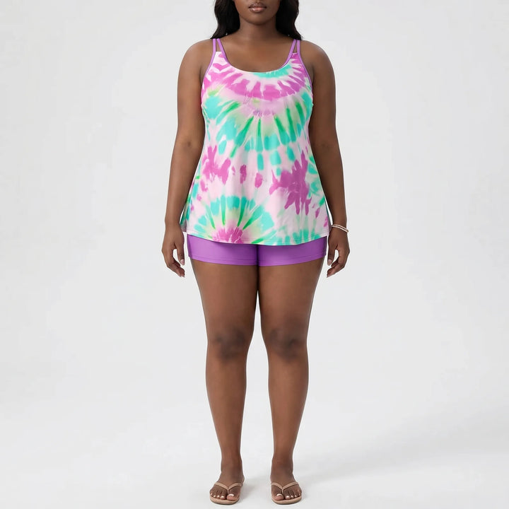 Tie-Dye Plus Size Two-Piece Bikini - Eva