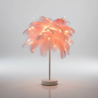 Tischlampe Mit Federschirm - PalmGleam