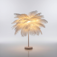 Tischlampe Mit Federschirm - PalmGleam