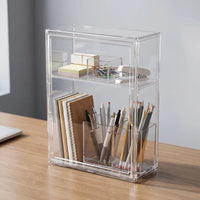 Transparent Stackable Desktop Storage Unit - Claristack