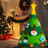 Felt Christmas tree for you to decorate – includes 30 decorative items