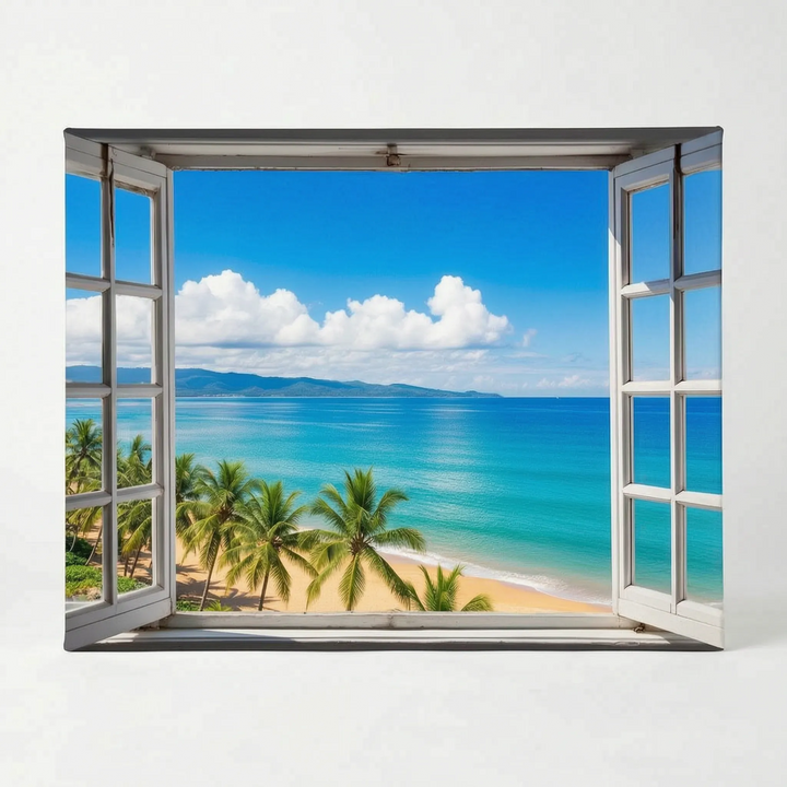 Trompe L'oeil Coastal Wall Print - Vistrio