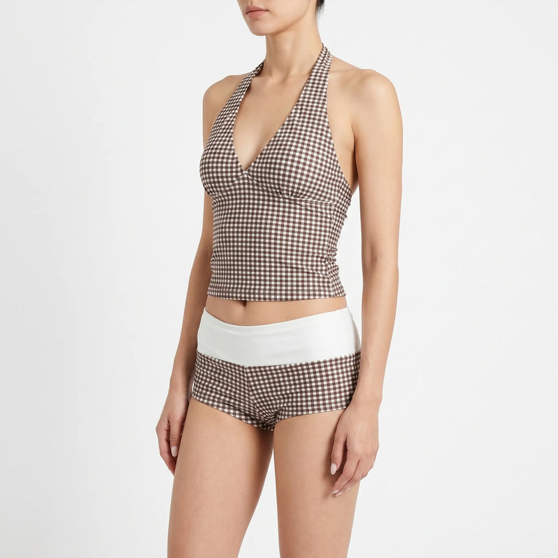 Two-Piece Gingham Swimsuit - Ginghara
