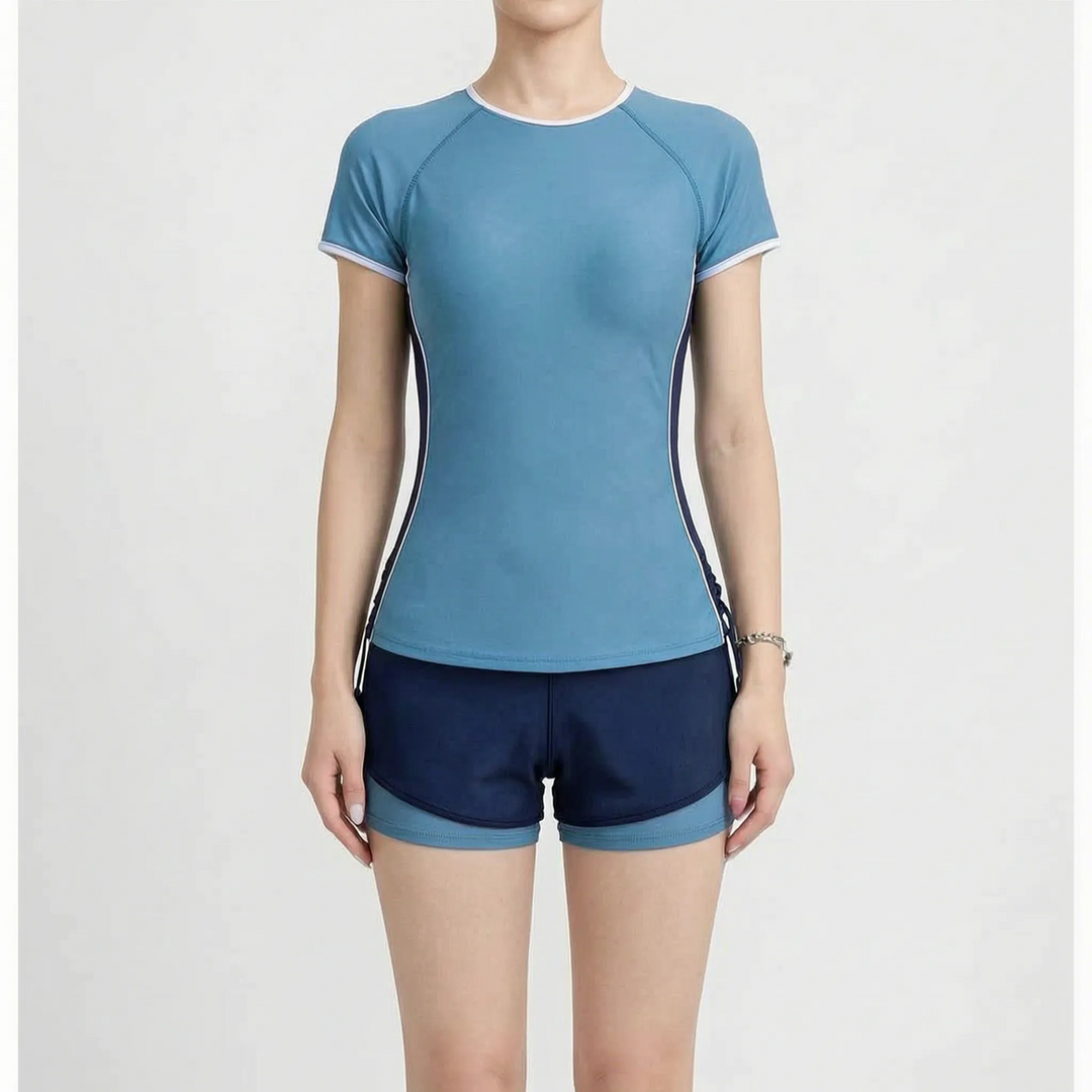 Two-Piece Rash Guard Set - PlungeSet