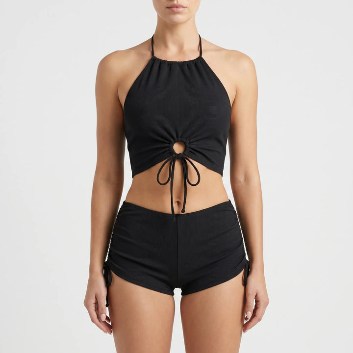 Two-Piece Ribbed Swimsuit Set - Zarley