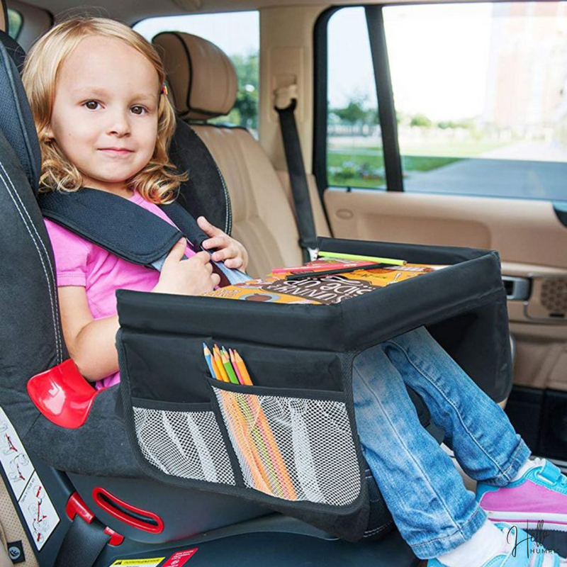 Children's car play board with side pockets – TripTab travel organiser