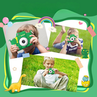 Children's camera with HD capability and dinosaur design for first photography adventures