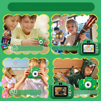 Children's camera with HD capability and dinosaur design for first photography adventures