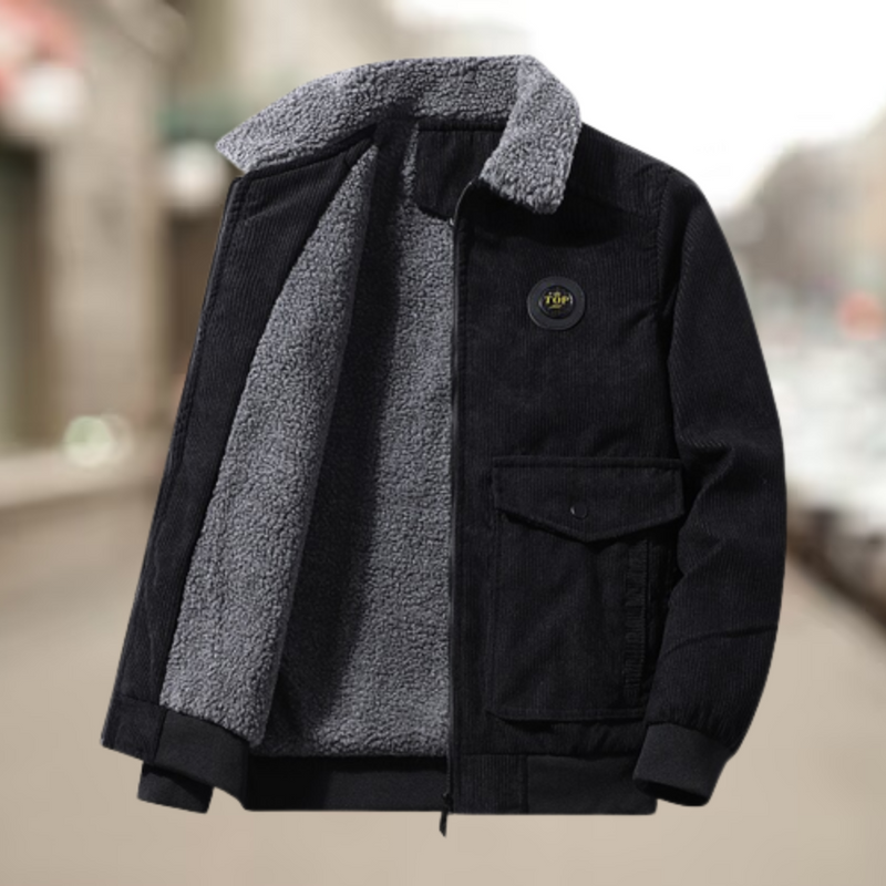 Men's Corduroy Jacket with Fleece Lining – Elias