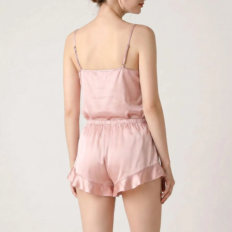 V-Neck Pyjama Short Set - Charlene