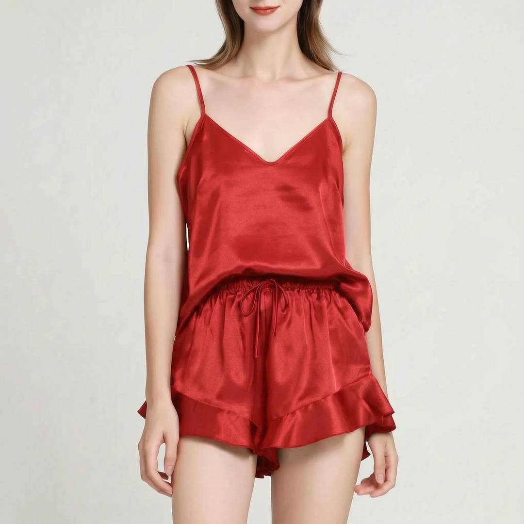 V-Neck Pyjama Short Set - Charlene