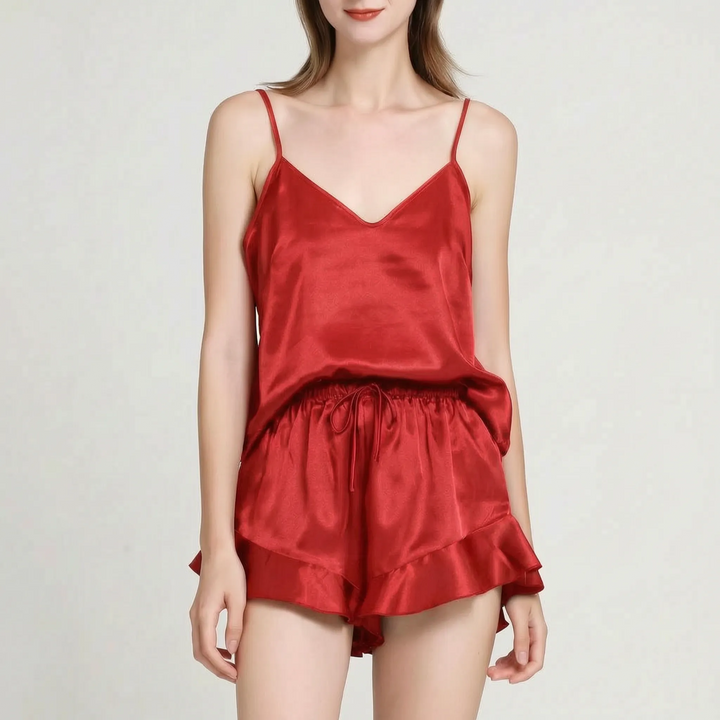 V-Neck Pyjama Short Set - Charlene
