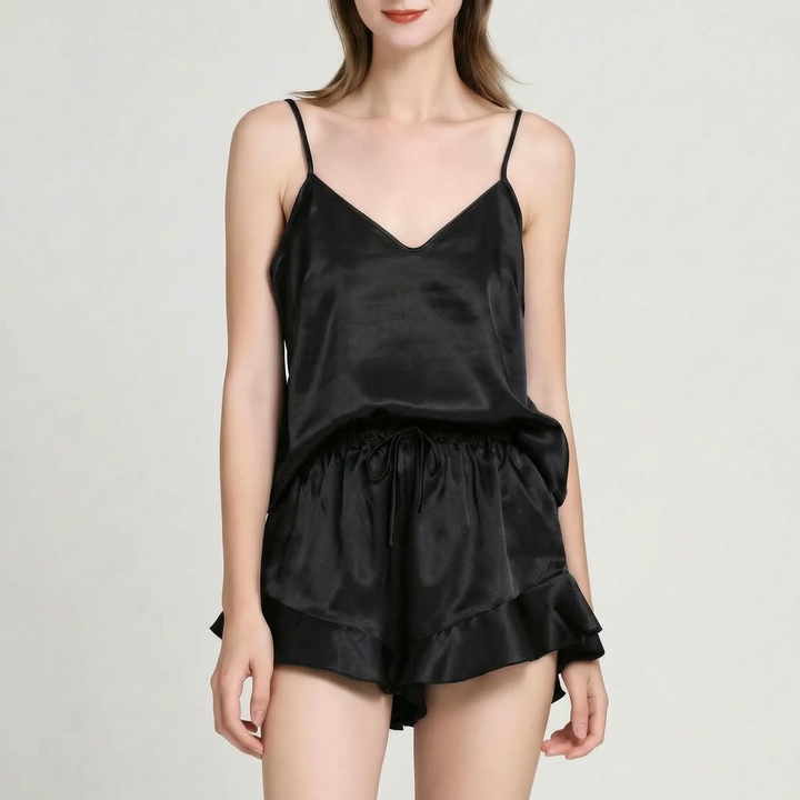 V-Neck Pyjama Short Set - Charlene