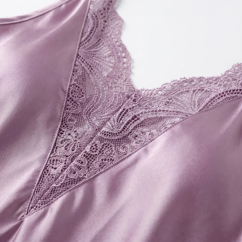 V-Neck Short Nightdress - Amelia