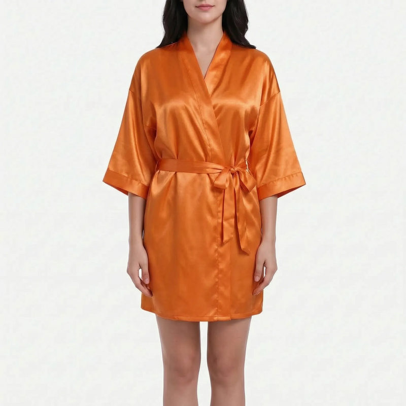 V-Neck Wrap Dressing Gown - Lucy
