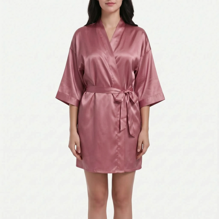 V-Neck Wrap Dressing Gown - Lucy